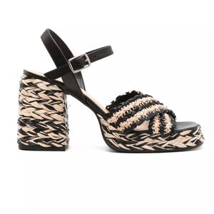 CASTAÑER VICEN 95MM RAFFIA SANDALS (MSRP $350) - SIZE EU 38